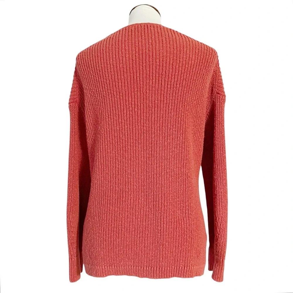 Madewell Ridgeton Pullover Burn Orange Knit Sweater‎ Size Large